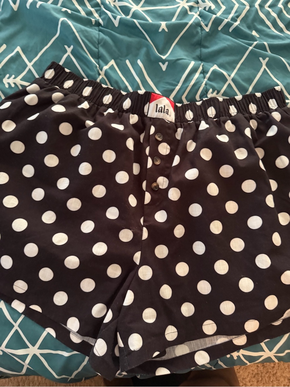 Dressed in LALA Gemini Moon Polka Dot Boxer Shorts (3X)